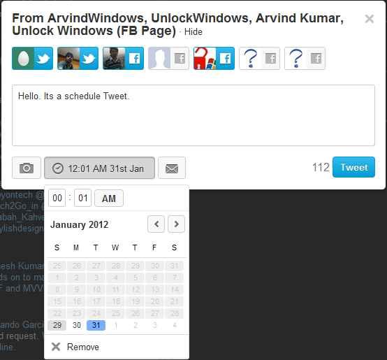 Schedule Tweet TweetDeck