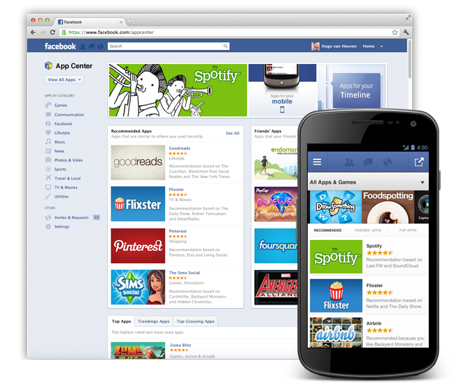 Facebook AppCenter