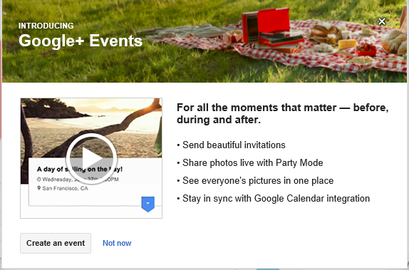 Google+ Events