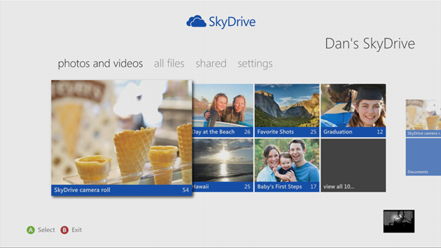 SkyDrive app for Xbox 360
