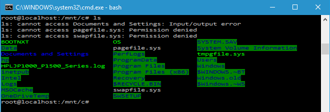 Enable Bash on Windows 10