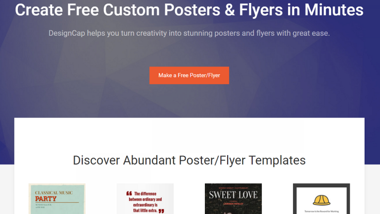 How to Create Posters and Flyers Free Online in DesignCap