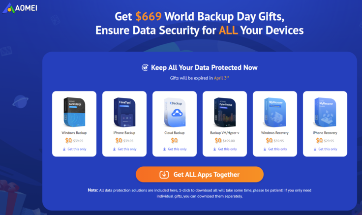 AOMEI's World Backup Day Giveaway